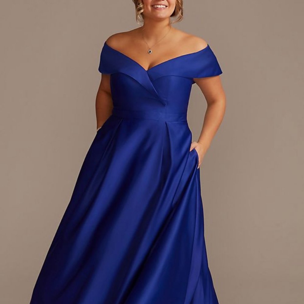 Sweetheart Off-the-Shoulder Satin Ball Gown